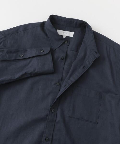URBAN RESEARCH ROSSO MEN(アーバンリサーチロッソメン)の「『WEB限定』『XLサイズあり』リラックスコットンリネンレギュラーカラー長袖シャツ(シャツ/ブラウス・メンズ・ブルー/ネイビー/ベージュ/ブルー系その他/ホワイト/ベージュ系その他・SMALL/MEDIUM/LARGE/X-LARGE)」の8枚目の写真