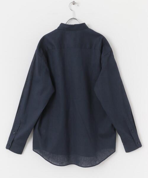 URBAN RESEARCH ROSSO MEN(アーバンリサーチロッソメン)の「『WEB限定』『XLサイズあり』リラックスコットンリネンレギュラーカラー長袖シャツ(シャツ/ブラウス・メンズ・ブルー/ネイビー/ベージュ/ブルー系その他/ホワイト/ベージュ系その他・SMALL/MEDIUM/LARGE/X-LARGE)」の9枚目の写真
