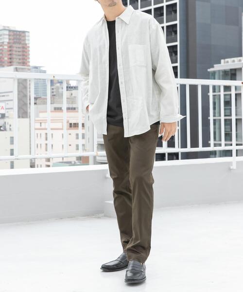 URBAN RESEARCH ROSSO MEN(アーバンリサーチロッソメン)の「『WEB限定』『XLサイズあり』リラックスコットンリネンレギュラーカラー長袖シャツ(シャツ/ブラウス・メンズ・ブルー/ネイビー/ベージュ/ブルー系その他/ホワイト/ベージュ系その他・SMALL/MEDIUM/LARGE/X-LARGE)」の15枚目の写真