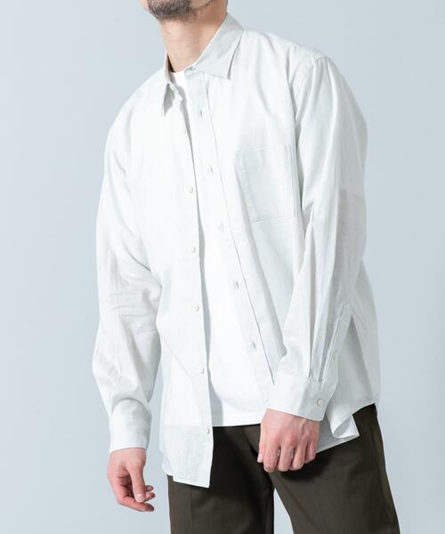 URBAN RESEARCH ROSSO MEN(アーバンリサーチロッソメン)の「『WEB限定』『XLサイズあり』リラックスコットンリネンレギュラーカラー長袖シャツ(シャツ/ブラウス・メンズ・ブルー/ネイビー/ベージュ/ブルー系その他/ホワイト/ベージュ系その他・SMALL/MEDIUM/LARGE/X-LARGE)」の18枚目の写真