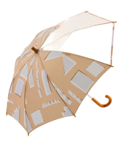 392 plusm（サンキューニプリュスエム）の「392plusm 傘 45cm 50cm（長傘・キッズ・ブラウン/ベージュ/オフホワイト/ブルー/ピンク/イエロー系その他2・45cm/50cm）」の3枚目の写真