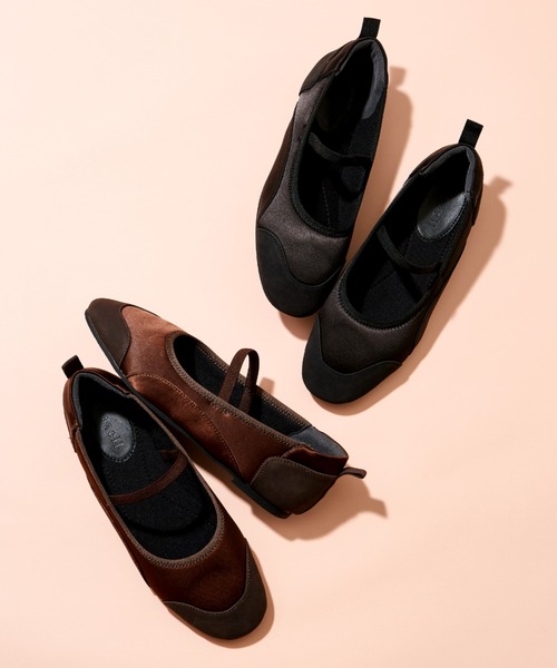 BARNYARDSTORM（バンヤードストーム）の「BARNYARDSTORM /  スニーカーバレエ【Mazell】（バレエシューズ・レディース・ブラウン/ブラック・SMALL/X-LARGE/LARGE/MEDIUM）」の3枚目の写真