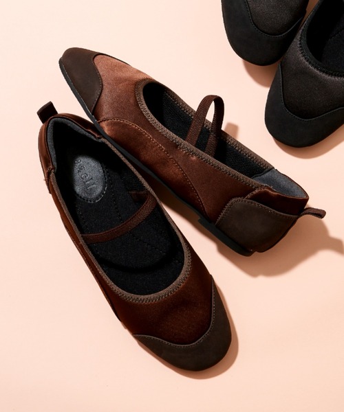 BARNYARDSTORM（バンヤードストーム）の「BARNYARDSTORM /  スニーカーバレエ【Mazell】（バレエシューズ・レディース・ブラウン/ブラック・SMALL/X-LARGE/LARGE/MEDIUM）」の4枚目の写真