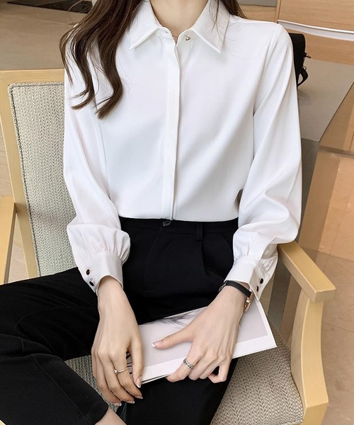 BLANC FICELLE(ブランフィセル)の「ホワイト シャツ(シャツ/ブラウス・レディース・ホワイト・M/L/SMALL/XL)」の11枚目の写真