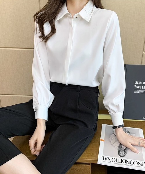 BLANC FICELLE(ブランフィセル)の「ホワイト シャツ(シャツ/ブラウス・レディース・ホワイト・M/L/SMALL/XL)」の12枚目の写真