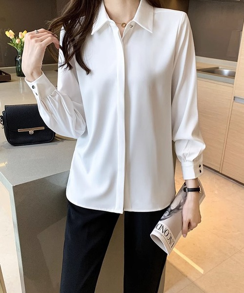 BLANC FICELLE(ブランフィセル)の「ホワイト シャツ(シャツ/ブラウス・レディース・ホワイト・M/L/SMALL/XL)」の14枚目の写真