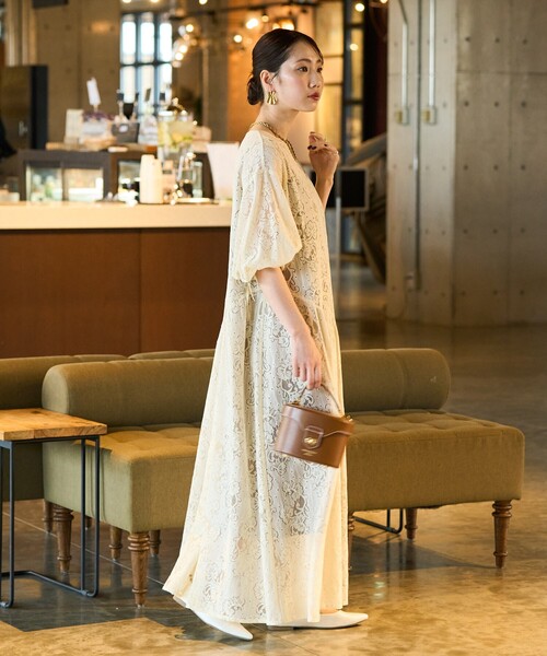 セール】限定展開 レース切り替えフレアワンピース（ワンピース