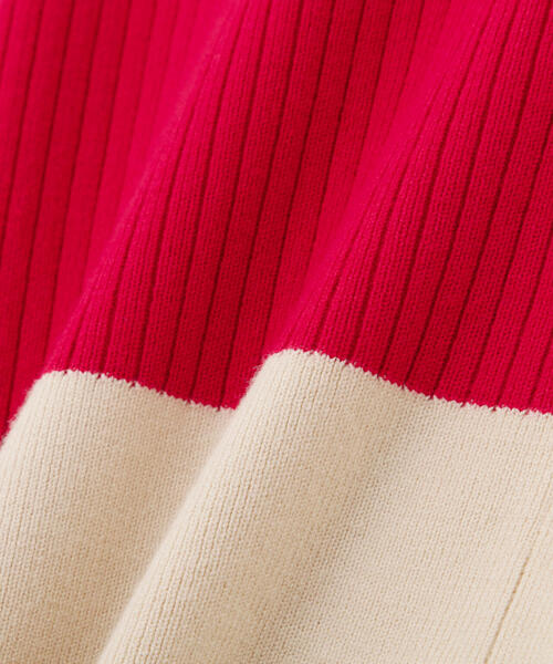 PINKY&DIANNE（ピンキーアンドダイアン）の「◆バイカラーリブ２WAY5分袖ニット（ニット/セーター・レディース・ネイビー/ピンク系その他・38）」の8枚目の写真