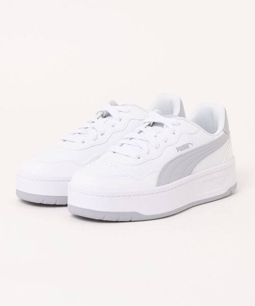 PUMA（プーマ）の「《PUMA》コート ラリー スカイ（スニーカー・レディース・ホワイト/ホワイト×ブラック/ホワイト系その他/ホワイト系その他2/ホワイト×シルバー/ホワイト×ピンク・22.5cm/23.0cm/23.5cm/24.0cm/24.5cm/25.0cm）」の5枚目の写真