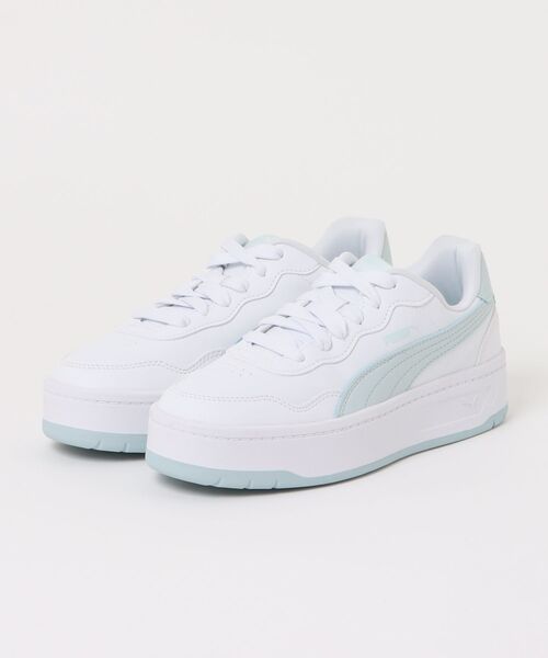 PUMA（プーマ）の「《PUMA》コート ラリー スカイ（スニーカー・レディース・ホワイト/ホワイト×ブラック/ホワイト系その他/ホワイト系その他2/ホワイト×シルバー/ホワイト×ピンク・22.5cm/23.0cm/23.5cm/24.0cm/24.5cm/25.0cm）」の6枚目の写真