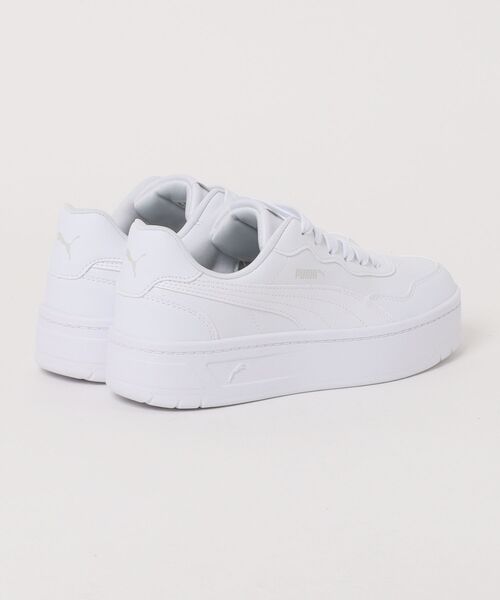 PUMA（プーマ）の「《PUMA》コート ラリー スカイ（スニーカー・レディース・ホワイト/ホワイト×ブラック/ホワイト系その他/ホワイト系その他2/ホワイト×シルバー/ホワイト×ピンク・22.5cm/23.0cm/23.5cm/24.0cm/24.5cm/25.0cm）」の7枚目の写真