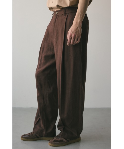 STYLEMIXER（スタイルミキサー）の「リネンミックスタックパンツ（その他パンツ・メンズ・ベージュ/ブラウン・MEDIUM/LARGE）」の6枚目の写真