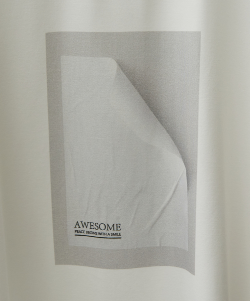 AH ABAHOUSE（エーエイチアバハウス）の「【AH ABAHOUSE】ポンチ フォトプリント Tシャツ（Tシャツ/カットソー・メンズ・ホワイト系その他/ホワイト系その他2/ホワイト系その他3・46/48）」の9枚目の写真