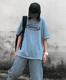 サークルロゴプリント オーバーサイズTシャツ