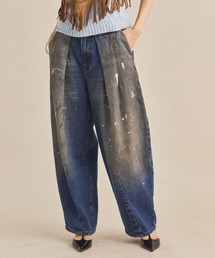 MIRROR STOKE（ミラーストーク）の「≪WEB限定≫【新色追加】TUCK DENIM WIDE PANTS/タックデニムワイドパンツ（デニムパンツ）」