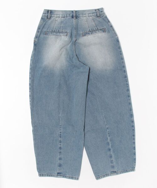 MIRROR STOKE(ミラーストーク)の「≪WEB限定≫【新色追加】TUCK DENIM WIDE PANTS/タックデニムワイドパンツ(デニムパンツ・レディース・サックスブルー/オフホワイト/ネイビー・MEDIUM/LARGE)」の19枚目の写真