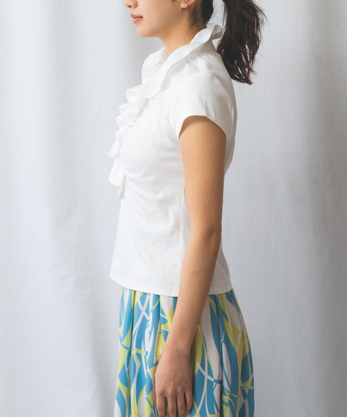 NARACAMICIE】60スムースフリルカットソー（Tシャツ/カットソー