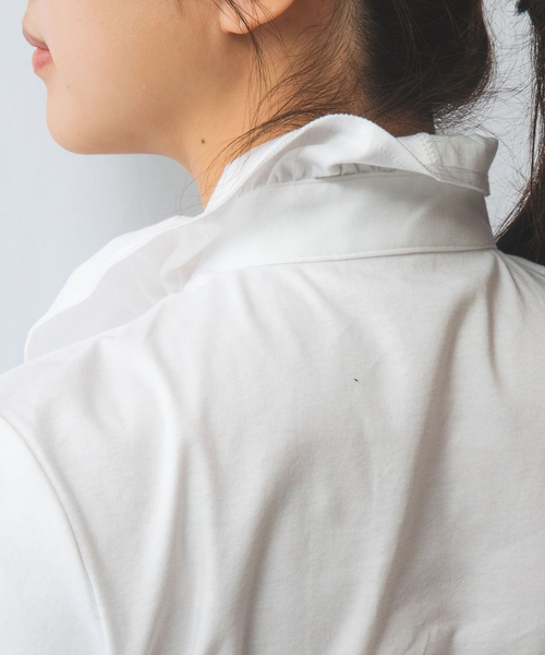 NARACAMICIE】60スムースフリルカットソー（Tシャツ/カットソー