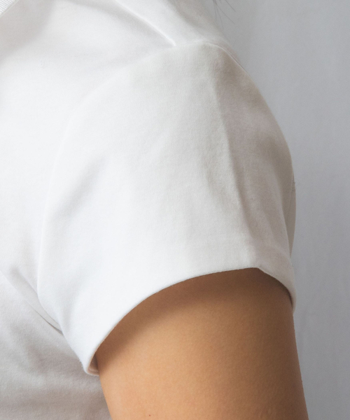 NARACAMICIE（ナラカミーチェ）の「【NARACAMICIE】60スムースフリルカットソー（Tシャツ/カットソー・レディース・ブラック/ネイビー/レッド/ホワイト・S/M/L/XL）」の11枚目の写真