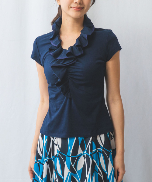 ナラカミーチェ（NARACAMICIE）/【NARACAMICIE】60スムースフリルカットソー NARACAMICIE】60スムースフリルカットソー（Tシャツ/カットソー