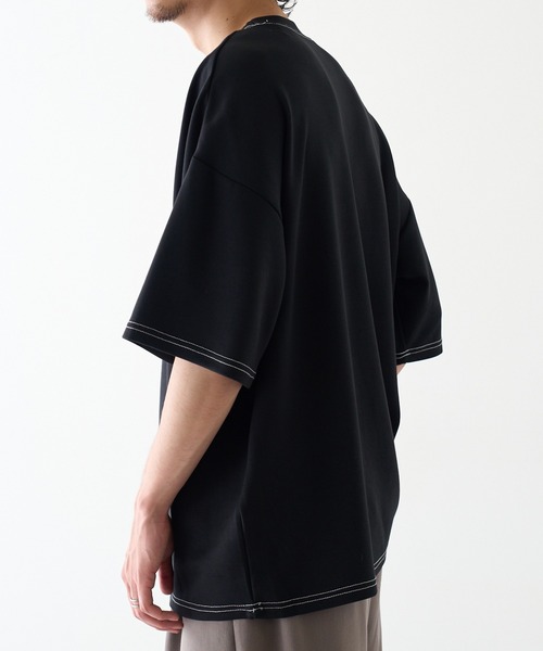 HAUS(ハウス)の「【HAUS】12529037 ステッチTEE(Tシャツ/カットソー・メンズ・アッシュ/グレイッシュブルー/ブラック/ホワイト・M/L/LL)」の17枚目の写真