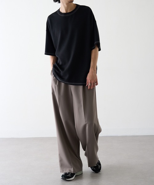 HAUS(ハウス)の「【HAUS】12529037 ステッチTEE(Tシャツ/カットソー・メンズ・アッシュ/グレイッシュブルー/ブラック/ホワイト・M/L/LL)」の8枚目の写真