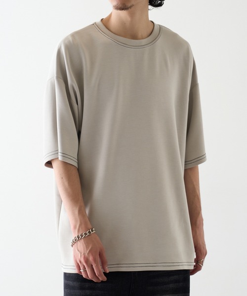 HAUS(ハウス)の「【HAUS】12529037 ステッチTEE(Tシャツ/カットソー・メンズ・アッシュ/グレイッシュブルー/ブラック/ホワイト・M/L/LL)」の9枚目の写真