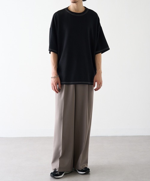 HAUS(ハウス)の「【HAUS】12529037 ステッチTEE(Tシャツ/カットソー・メンズ・アッシュ/グレイッシュブルー/ブラック/ホワイト・M/L/LL)」の19枚目の写真