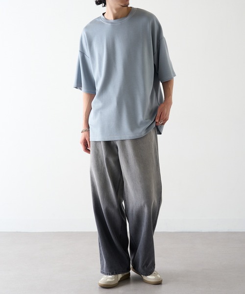 HAUS(ハウス)の「【HAUS】12529037 ステッチTEE(Tシャツ/カットソー・メンズ・アッシュ/グレイッシュブルー/ブラック/ホワイト・M/L/LL)」の22枚目の写真