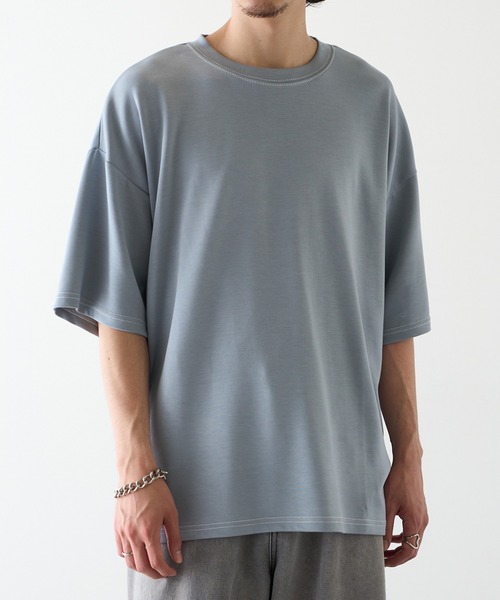 HAUS(ハウス)の「【HAUS】12529037 ステッチTEE(Tシャツ/カットソー・メンズ・アッシュ/グレイッシュブルー/ブラック/ホワイト・M/L/LL)」の20枚目の写真