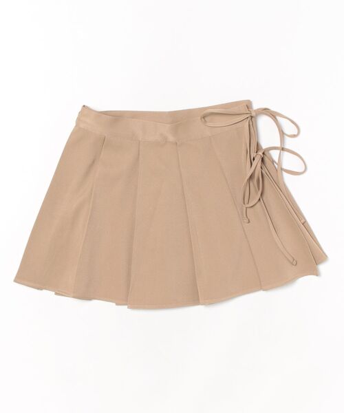 STYLEBLOCK（スタイルブロック）の「ツイルラッププリーツミニスカート（スカート・レディース・グレー/ブラック/モカ/ベージュ・M）」の4枚目の写真