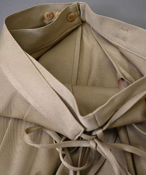 STYLEBLOCK（スタイルブロック）の「ツイルラッププリーツミニスカート（スカート・レディース・グレー/ブラック/モカ/ベージュ・M）」の8枚目の写真