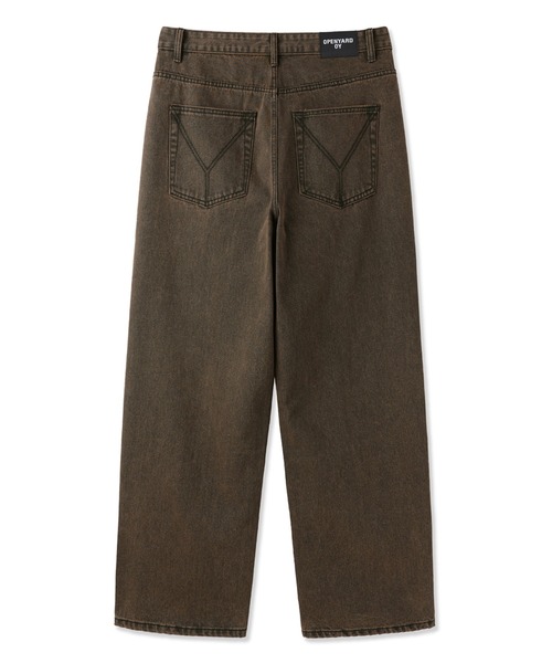 OY(オーワイ)の「『OY/オーワイ』 LOOSE BAGGY PANTS - WASHED BROWN/ウォッシングルーズバギーパンツ(デニムパンツ・レディース・ブラウン・S/M/L)」の8枚目の写真