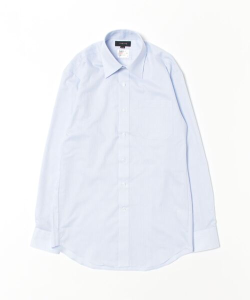 TAKA-Q（タカキュー）の「【形態安定 吸水速乾】タカキュー レギュラーカラー ビジネスドレス 長袖シャツ（ビジネスシャツ・メンズ・サックスブルー・首回り39cm-裄丈80cm/首回り41cm-裄丈86cm/首回り43cm-裄丈86cm/首回り39cm-裄丈84cm/首回り41cm-裄丈82cm/首回り37cm-裄丈80cm/首回り43cm-裄丈82cm/首回り45cm-裄丈86cm）」の2枚目の写真
