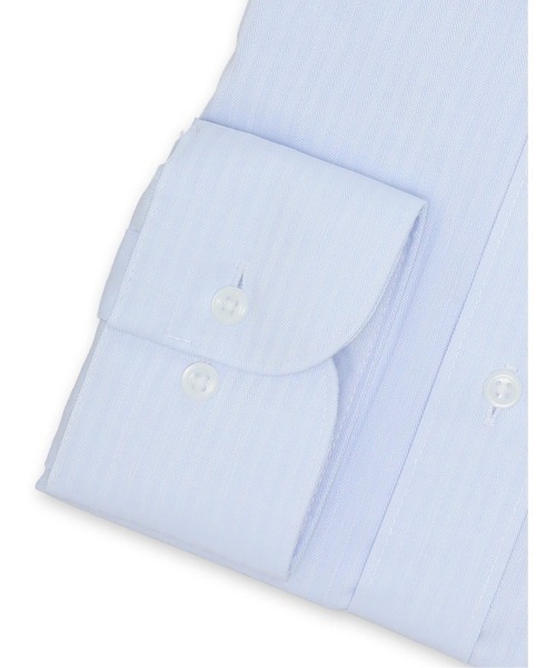 TAKA-Q（タカキュー）の「【形態安定 吸水速乾】タカキュー レギュラーカラー ビジネスドレス 長袖シャツ（ビジネスシャツ・メンズ・サックスブルー・首回り39cm-裄丈80cm/首回り41cm-裄丈86cm/首回り43cm-裄丈86cm/首回り39cm-裄丈84cm/首回り41cm-裄丈82cm/首回り37cm-裄丈80cm/首回り43cm-裄丈82cm/首回り45cm-裄丈86cm）」の6枚目の写真