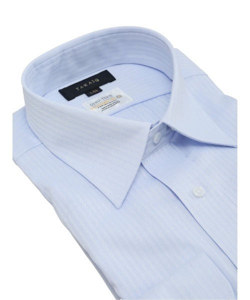 TAKA-Q（タカキュー）の「【形態安定 吸水速乾】タカキュー レギュラーカラー ビジネスドレス 長袖シャツ（ビジネスシャツ・メンズ・サックスブルー・首回り39cm-裄丈80cm/首回り41cm-裄丈86cm/首回り43cm-裄丈86cm/首回り39cm-裄丈84cm/首回り41cm-裄丈82cm/首回り37cm-裄丈80cm/首回り43cm-裄丈82cm/首回り45cm-裄丈86cm）」の7枚目の写真