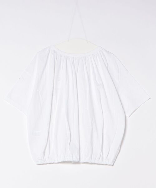 ORCIVAL（オーシバル）の「GATHERED T-SHIRT ギャザー Tシャツ（Tシャツ/カットソー・レディース・ブラック/ホワイト・1）」の3枚目の写真