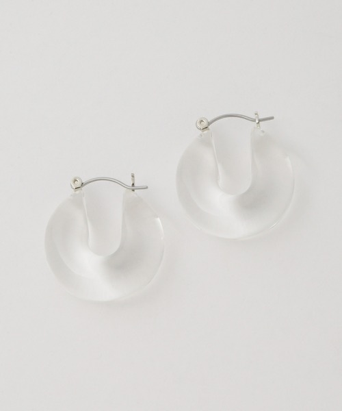 NANO universe（ナノユニバース）の「ラウンドフォルムクリアピアス（ピアス（両耳用）・レディース・クリア・FREE）」の5枚目の写真