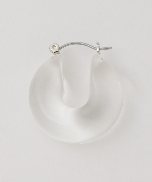 NANO universe（ナノユニバース）の「ラウンドフォルムクリアピアス（ピアス（両耳用）・レディース・クリア・FREE）」の2枚目の写真