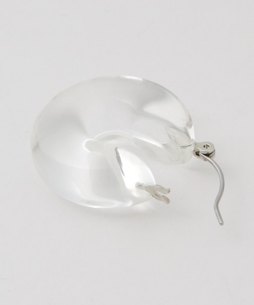 NANO universe（ナノユニバース）の「ラウンドフォルムクリアピアス（ピアス（両耳用）・レディース・クリア・FREE）」の4枚目の写真