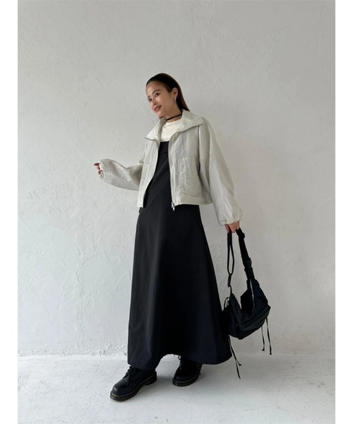 TRUNC（トランクエイティーエイト）の「Sheer Cropped Blouson（ブルゾン・レディース・カーキ/ブラック/グレー・FREE）」の21枚目の写真