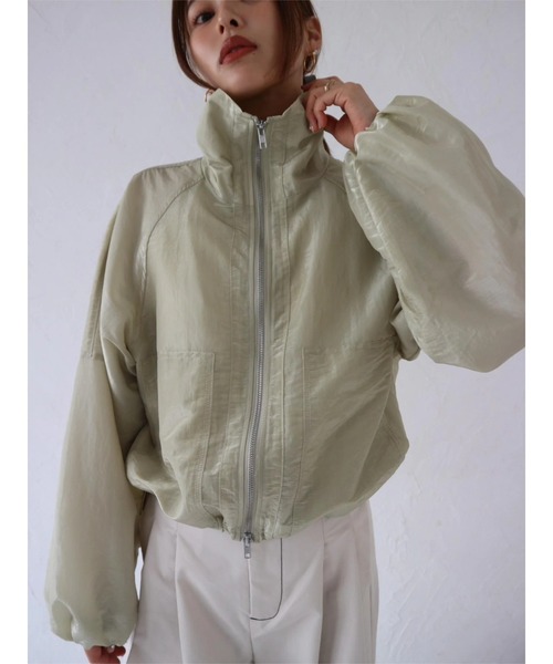 TRUNC（トランクエイティーエイト）の「Sheer Cropped Blouson（ブルゾン・レディース・カーキ/ブラック/グレー・FREE）」の9枚目の写真