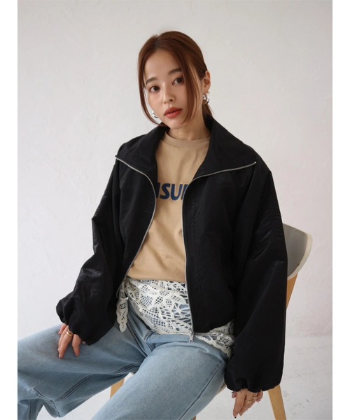 TRUNC（トランクエイティーエイト）の「Sheer Cropped Blouson（ブルゾン・レディース・カーキ/ブラック/グレー・FREE）」の13枚目の写真