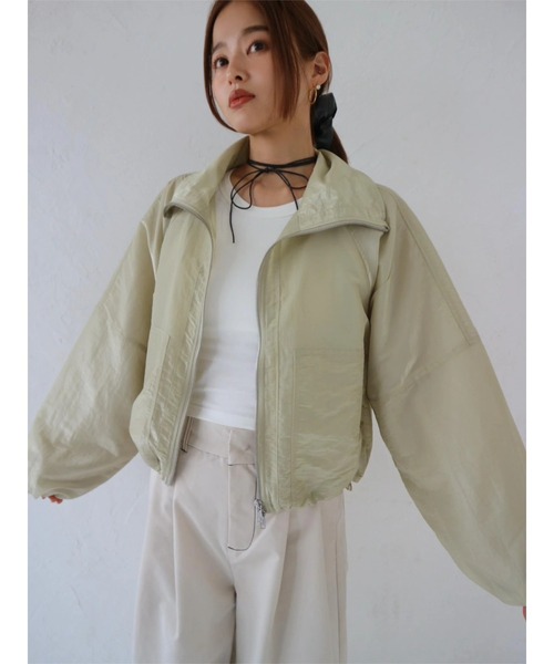 TRUNC（トランクエイティーエイト）の「Sheer Cropped Blouson（ブルゾン・レディース・カーキ/ブラック/グレー・FREE）」の15枚目の写真