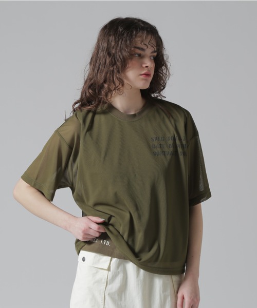 aere layered cut&sew Tシャツ SHEER LAYERD CUTSEW/シアーレイヤードカットソー（Tシャツ