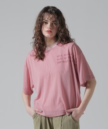 AVIREX | 《直営店限定》SHEER LAYERED PRINT T-SHIRT/シアーレイヤード プリントTシャツ(Tシャツ/カットソー)