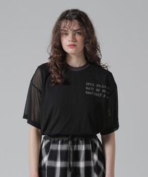《直営店限定》SHEER LAYERED PRINT T-SHIRT/シアーレイヤード プリントTシャツ