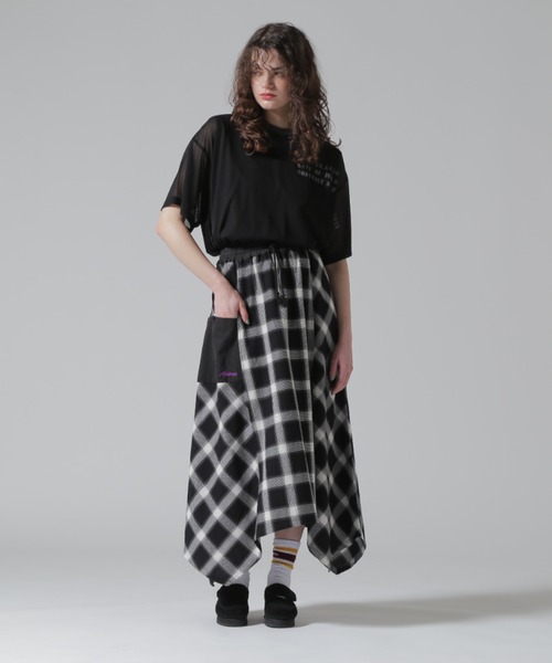 AVIREX（アヴィレックス）の「《直営店限定》SHEER LAYERED PRINT T-SHIRT/シアーレイヤード プリントTシャツ（Tシャツ/カットソー・レディース・ピンク/ブラック/オリーブ・F）」の5枚目の写真