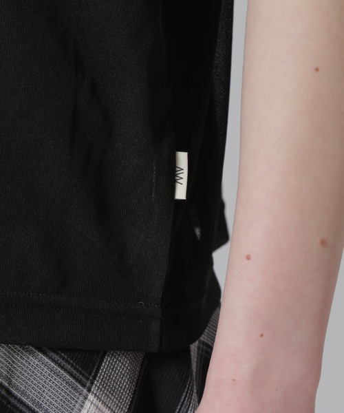 AVIREX（アヴィレックス）の「《直営店限定》SHEER LAYERED PRINT T-SHIRT/シアーレイヤード プリントTシャツ（Tシャツ/カットソー・レディース・ピンク/ブラック/オリーブ・F）」の11枚目の写真