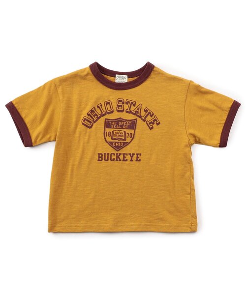 セール】【ジュニア対応】カレッジロゴリンガー半袖Tシャツ（T